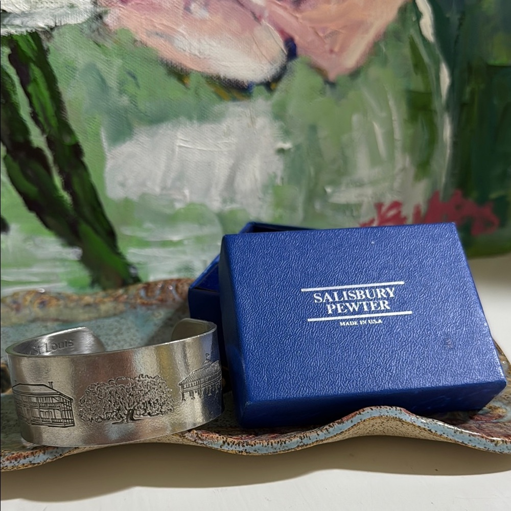 Salisbury Pewter Mississippi Gulf Coast landmarks cuff